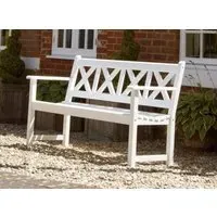 New England Drachmann 5ft Garden Bench - White