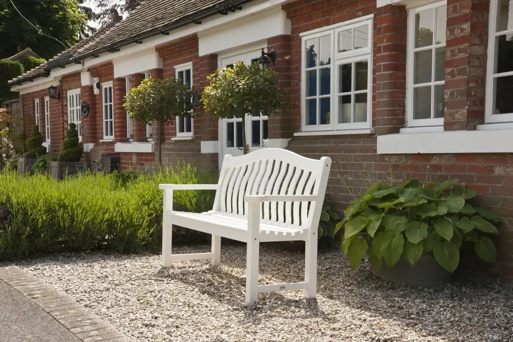 New England Turnberry 5ft Garden Bench - White