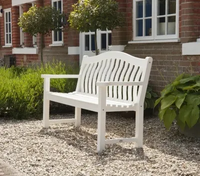 New England Turnberry 5ft Garden Bench - White