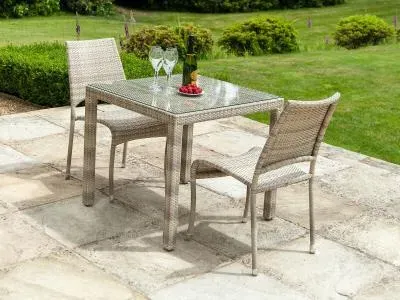 Ocean Pearl Fiji Square Garden Dining Table - Pearl
