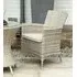 Ocean Pearl Wave Garden Dining Armchair with Cushion - Pearl