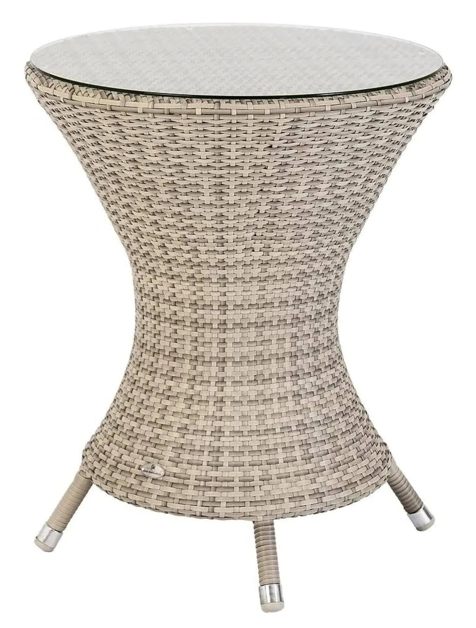 Ocean Pearl Wave Round Garden Bistro Table - Pearl