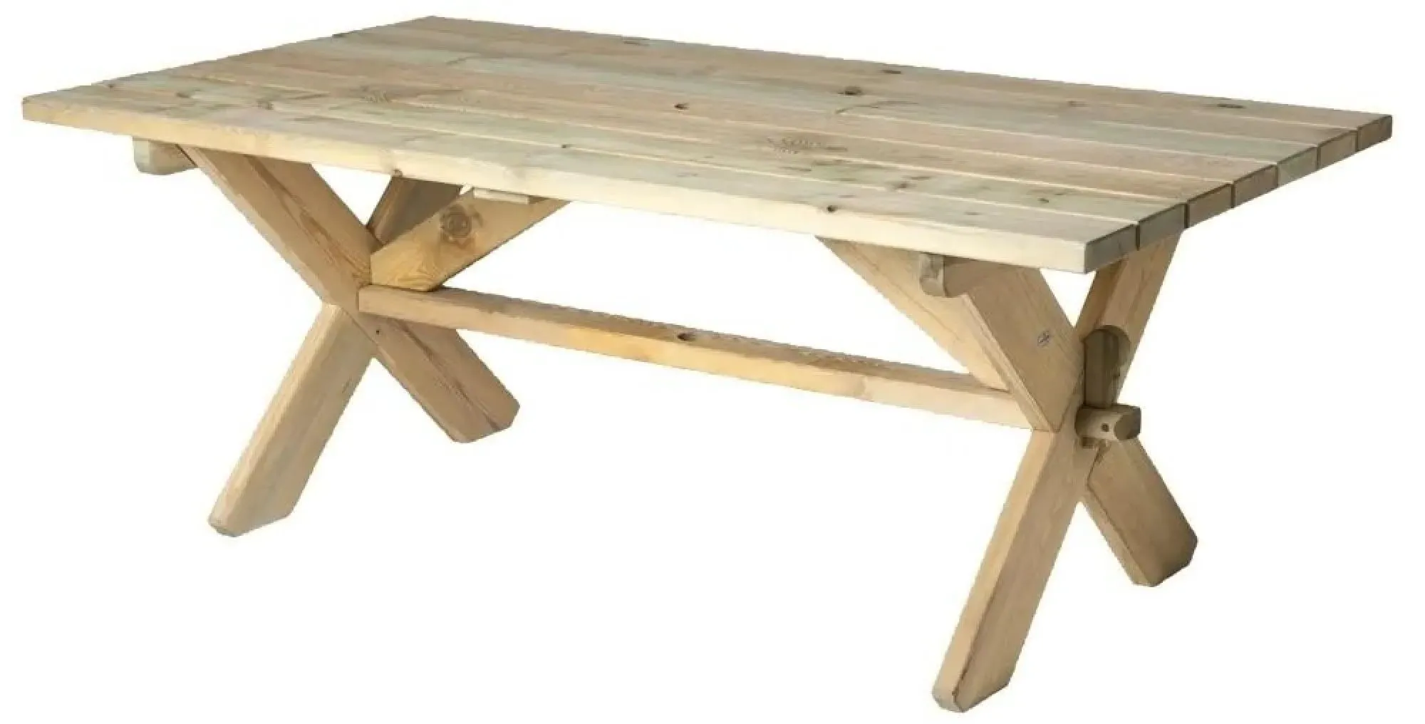 Pine Farmers Rectangular Garden Dining Table - Rustic