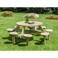Pine Gleneagles 8 Seater Garden Table - Rustic