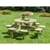 Pine Gleneagles 8 Seater Garden Table - Rustic