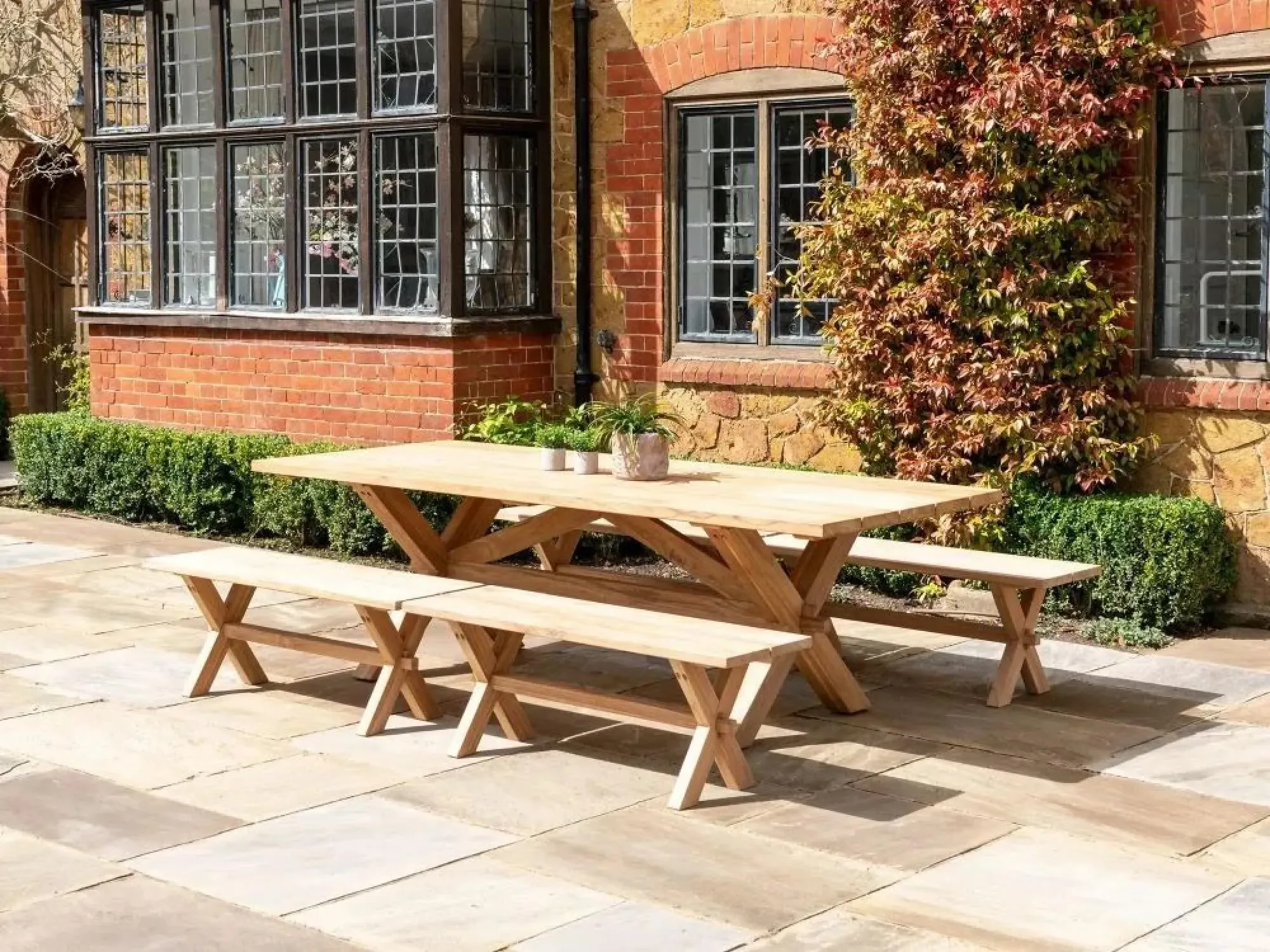 Plank Garden Dining Bench - Teak