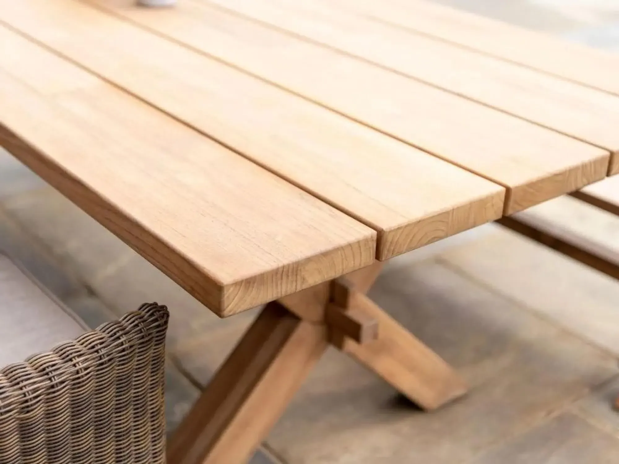 Plank Garden Dining Table - Teak