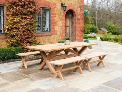 Plank Garden Dining Table - Teak
