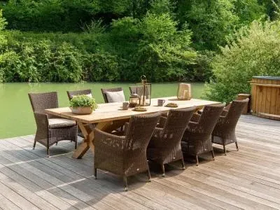 Plank Garden Dining Table - Teak