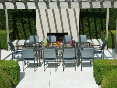 Portofino Extendable Garden Dining Table - Powder Coated image