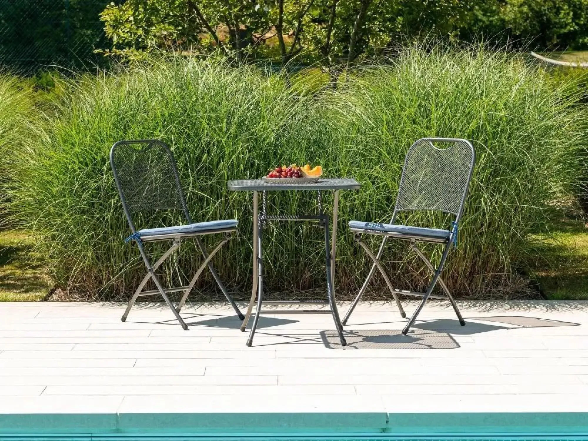 Portofino Folding Garden Chair Set - Powder Coated