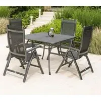 Portofino Garden Dining Table - Black