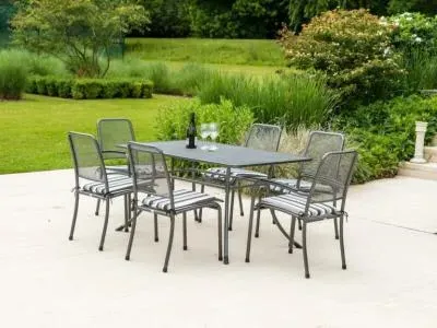 Portofino Garden Dining Table - Powder Coated