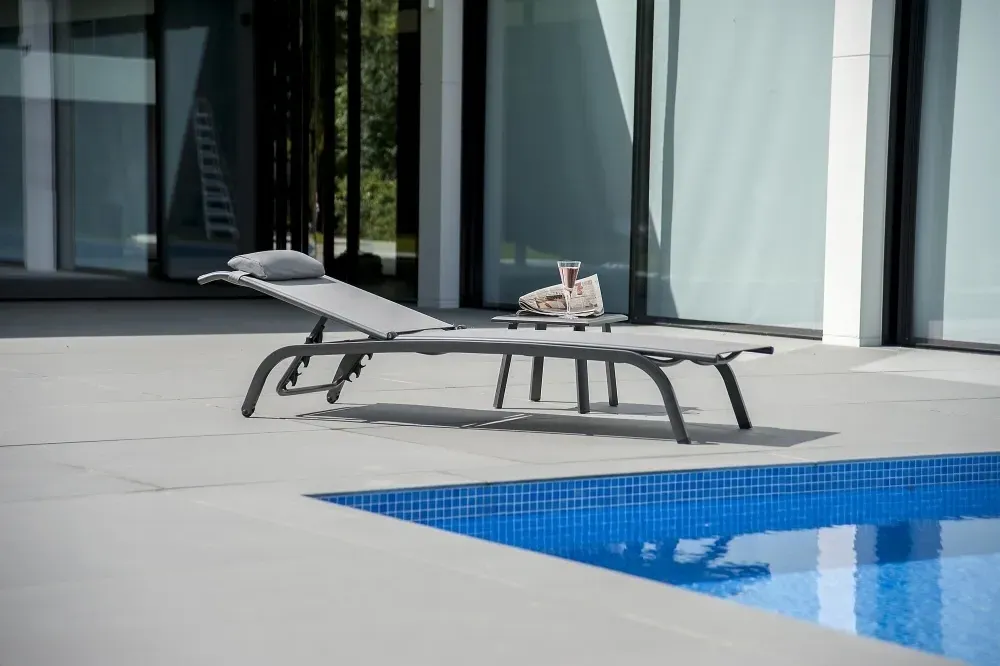 Portofino Garden Sunbed Side Table - Powder Coated