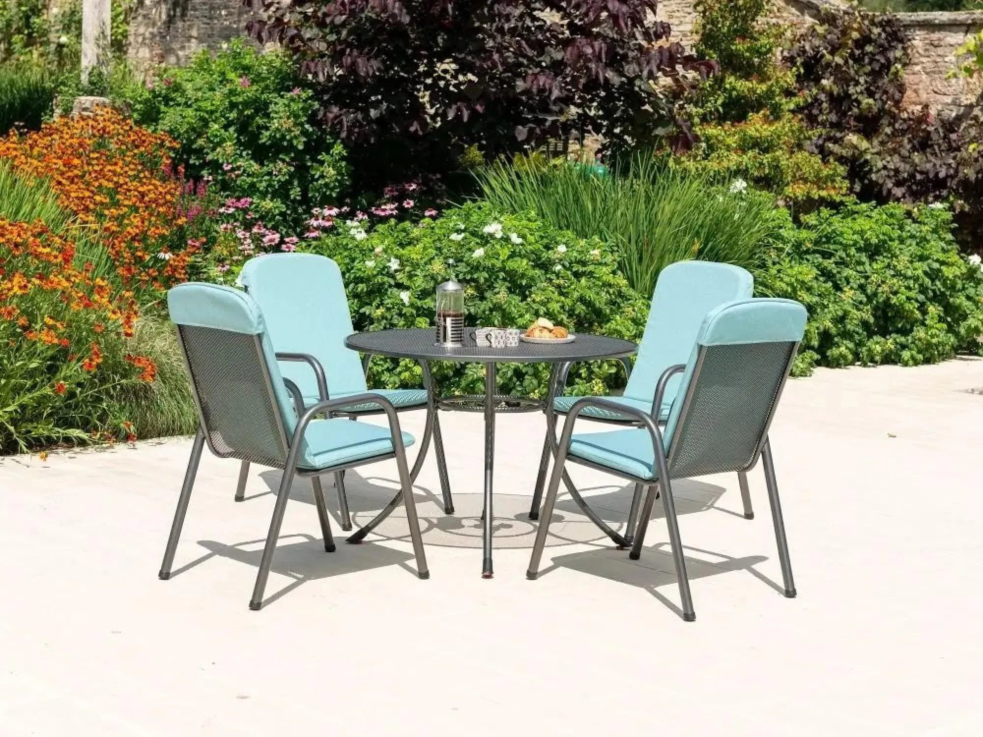 Portofino Highback Stacking Armchair - Powder Coated