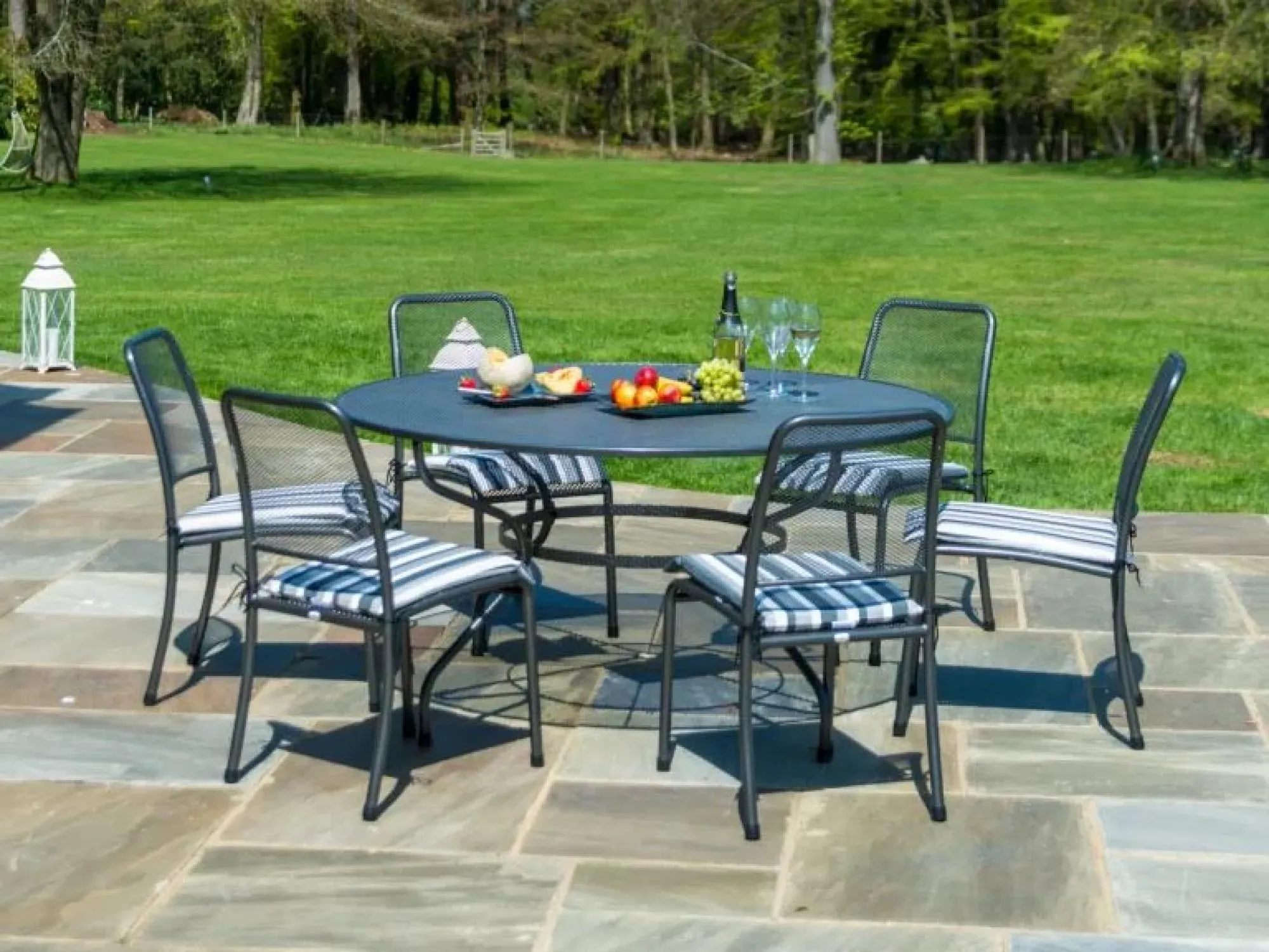 Portofino Round Garden Dining Table - Powder Coated