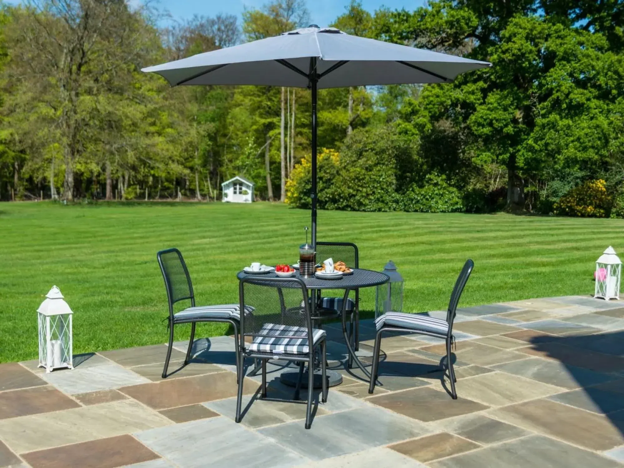 Portofino Round Garden Dining Table - Powder Coated