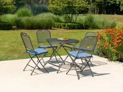 Portofino Round Garden Folding Table - Powder Coated image