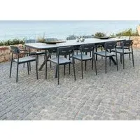Rimini 10-12 Seater Extending Garden Dining Table - Grey