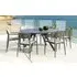 Rimini 6 Seater Round Garden Dining Set - Grey, Ceramic Glass