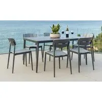 Rimini Rectangular Garden Dining Table - Grey, Ceramic Glass
