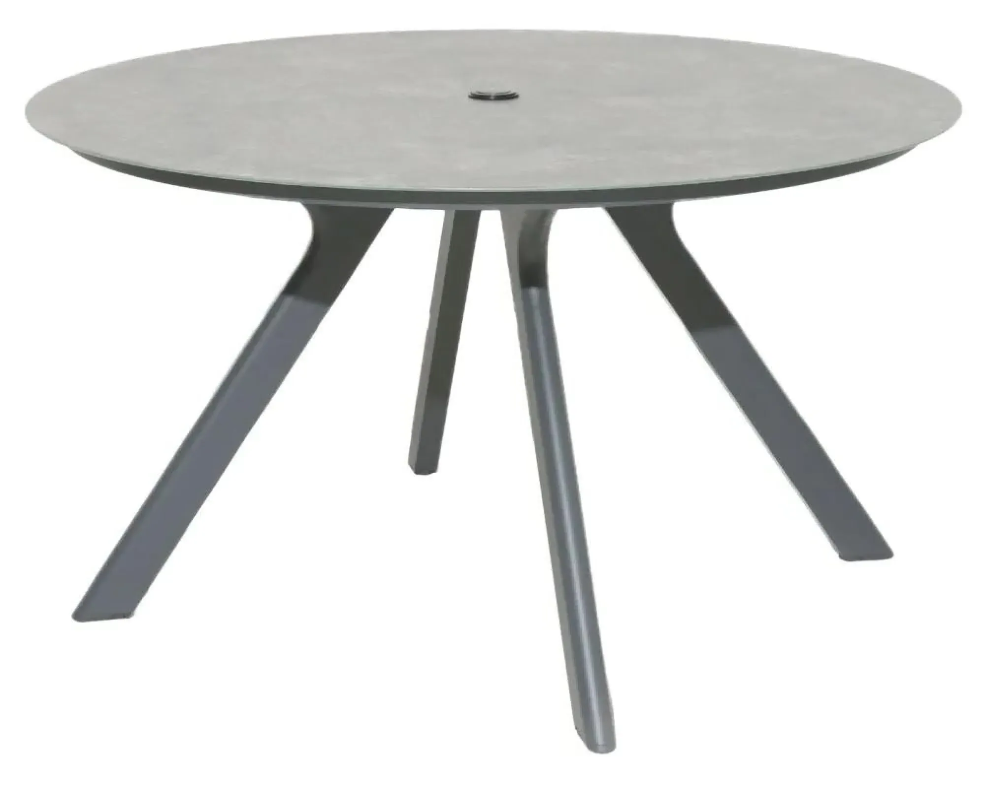 Rimini Round Garden Dining Table - Grey, Ceramic Glass