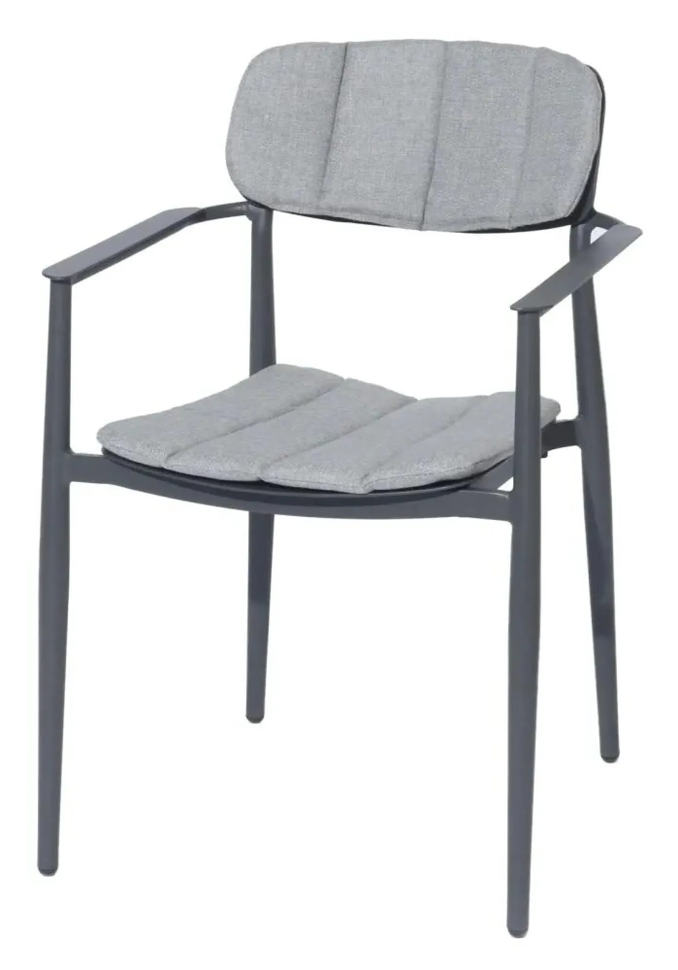 Rimini Stacking Garden Dining Armchair Set - Grey