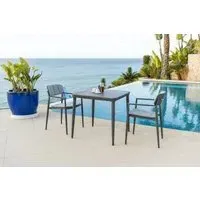 Rimini Stacking Garden Dining Armchair Set - Grey