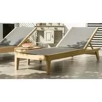 Roble Adjustable Garden Sling Sunbed - Light Yellow