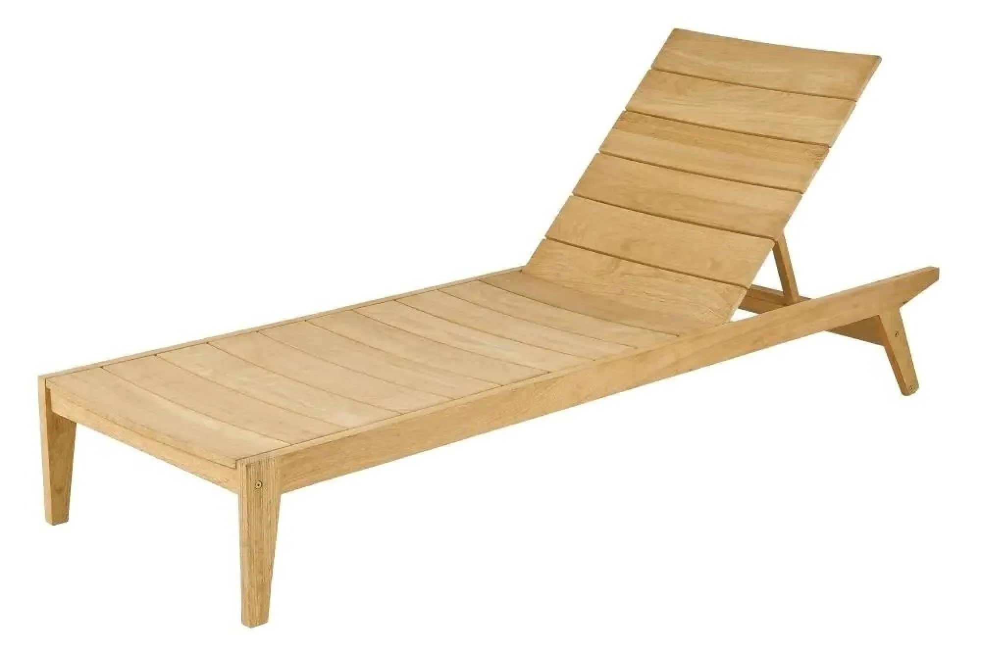 Roble Adjustable Garden Sunbed - Light Yellow