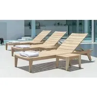 Roble Adjustable Garden Sunbed - Light Yellow