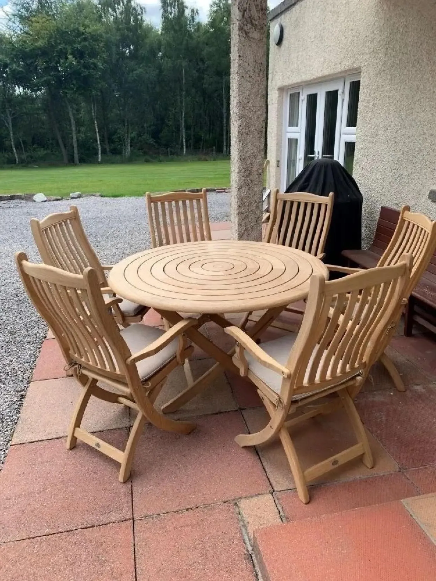 Roble Bengal Folding Garden Dining Table - Light Yellow