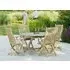 Roble Bengal Folding Garden Dining Table - Light Yellow