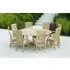 Roble Bengal Round Pedestal Garden Dining Table - 175cm