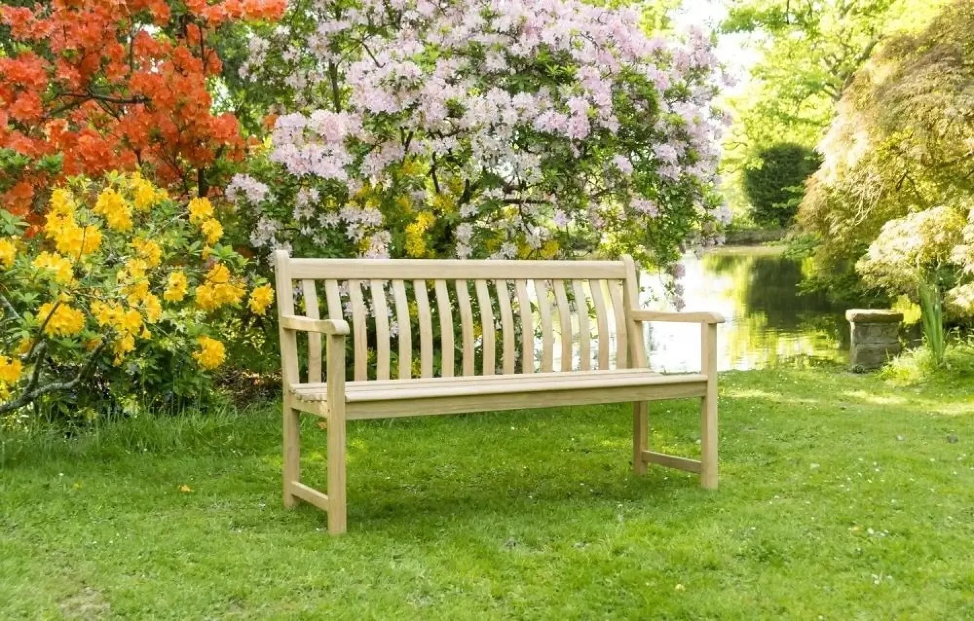 Roble Broadfield 5ft Garden Bench - Light Yellow