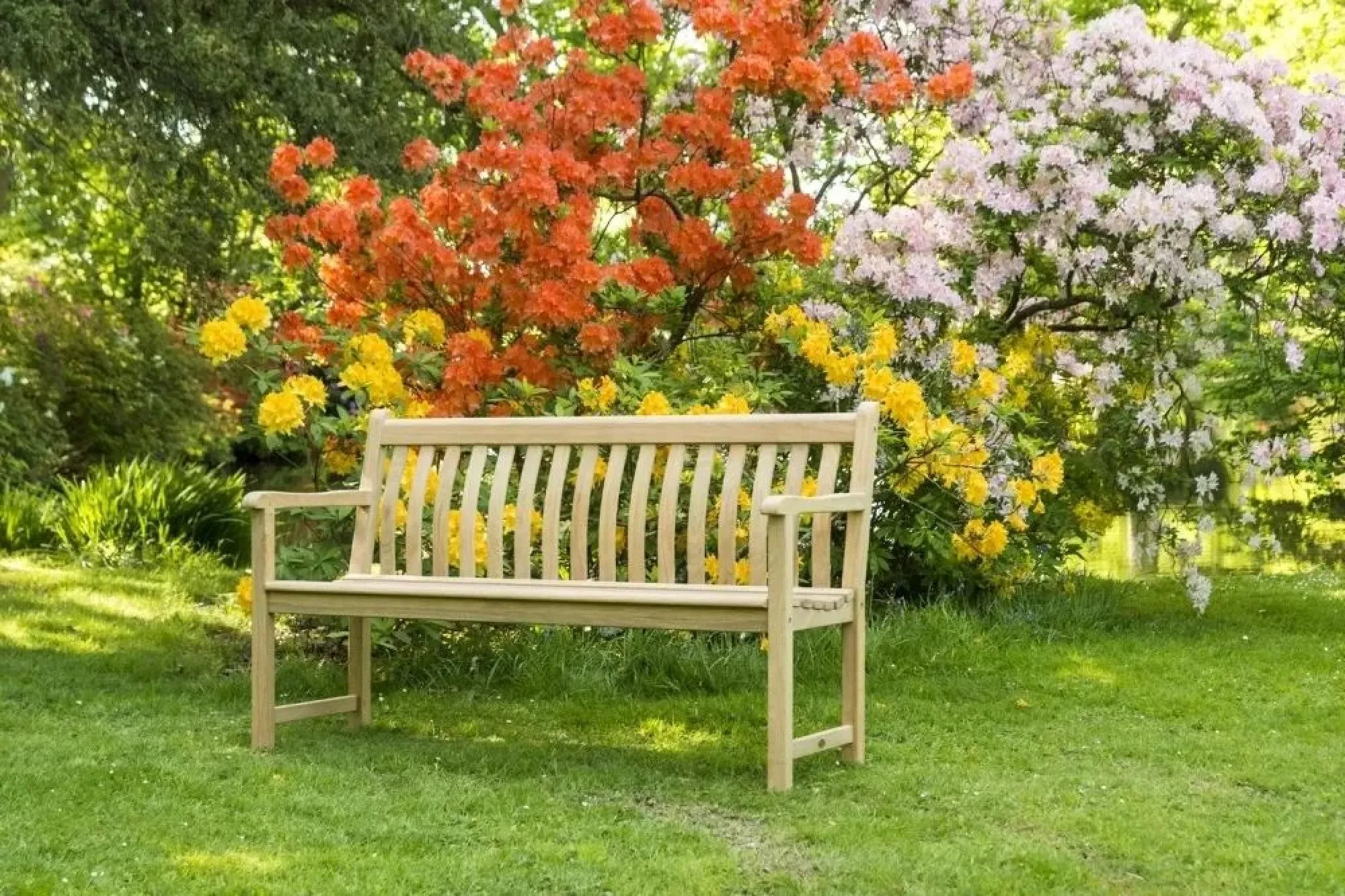 Roble Broadfield 5ft Garden Bench - Light Yellow