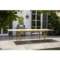Roble Extendable Garden Dining Table - Light Yellow