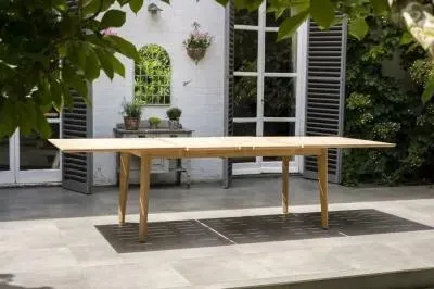 Roble Extendable Garden Dining Table - Light Yellow image