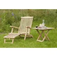 Roble Garden Steamer Chair - Light Yellow