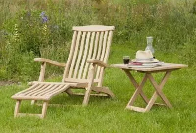 Roble Garden Steamer Chair - Light Yellow