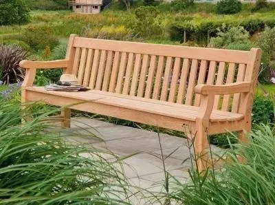 Roble Park 8ft Garden Bench - Light Yellow