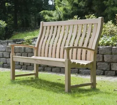 Roble Santa Cruz 5ft Garden Bench - Light Yellow