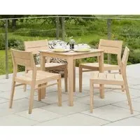 Roble Square Cafe Garden Dining Table - Light Yellow