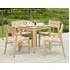 Roble Square Cafe Garden Dining Table - Light Yellow