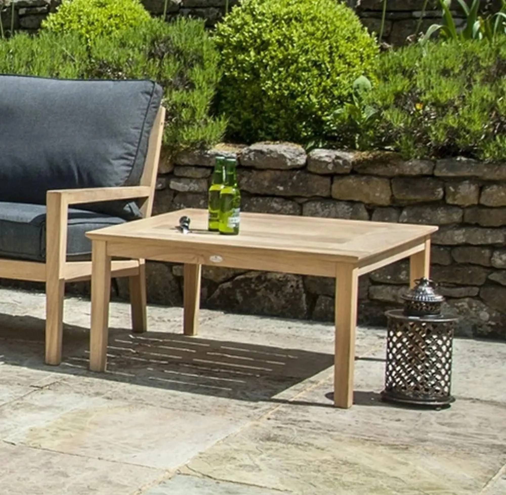 Roble Square Garden Side Table - Light Yellow