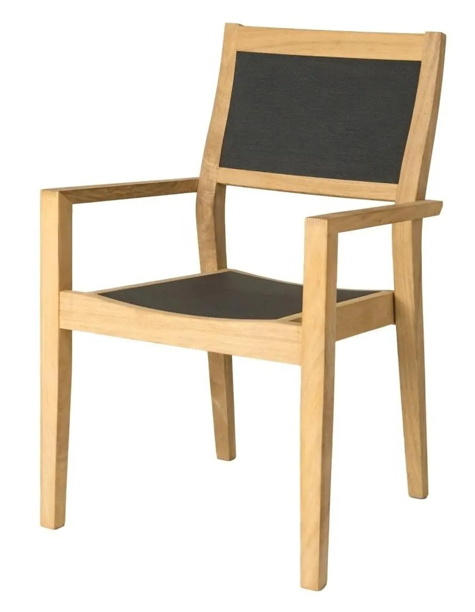 Roble Stacking Garden Dining Armchair - Charcoal