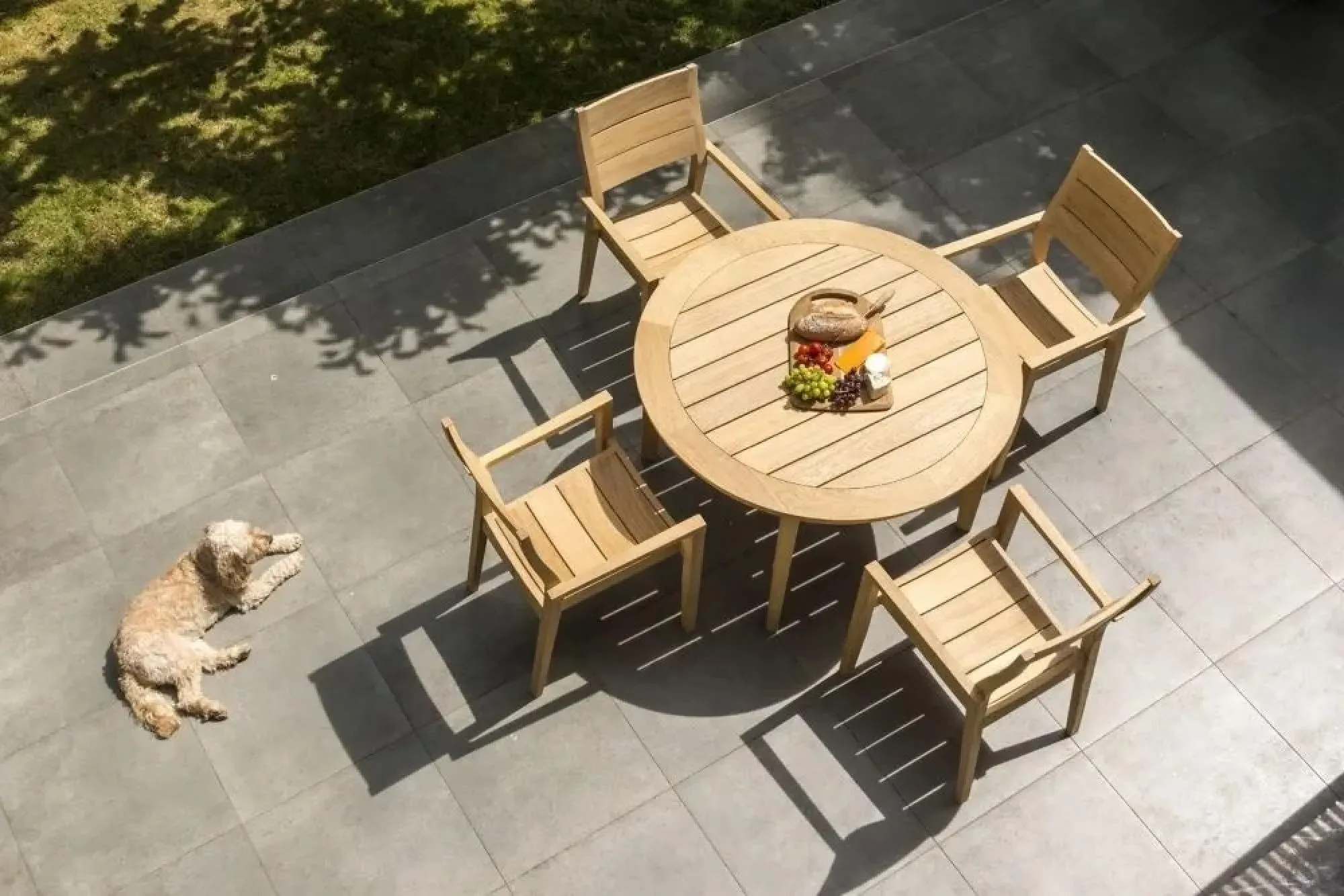 Roble Stacking Garden Dining Armchair - Light Yellow