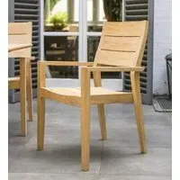 Roble Stacking Garden Dining Armchair - Light Yellow