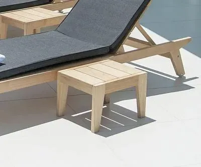 Roble Sunbed Garden Side Table - Light Yellow image