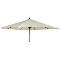 Round 300cm Outdoor Parasol with Night Cover - Hardwood